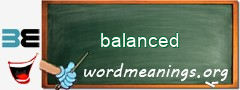 WordMeaning blackboard for balanced